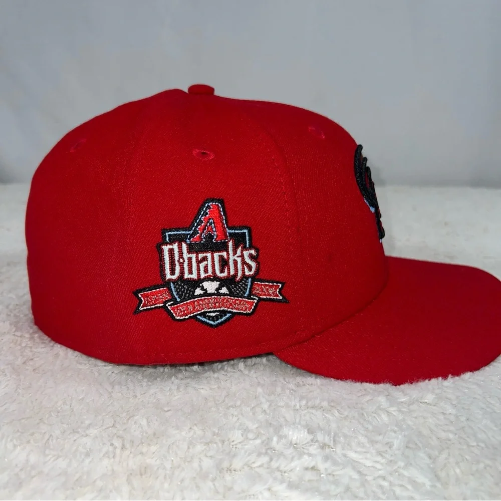 New Era 59Fifty Red Icy AZ Diamondbacks 10th Anniversary Side Patch Fitted Hat